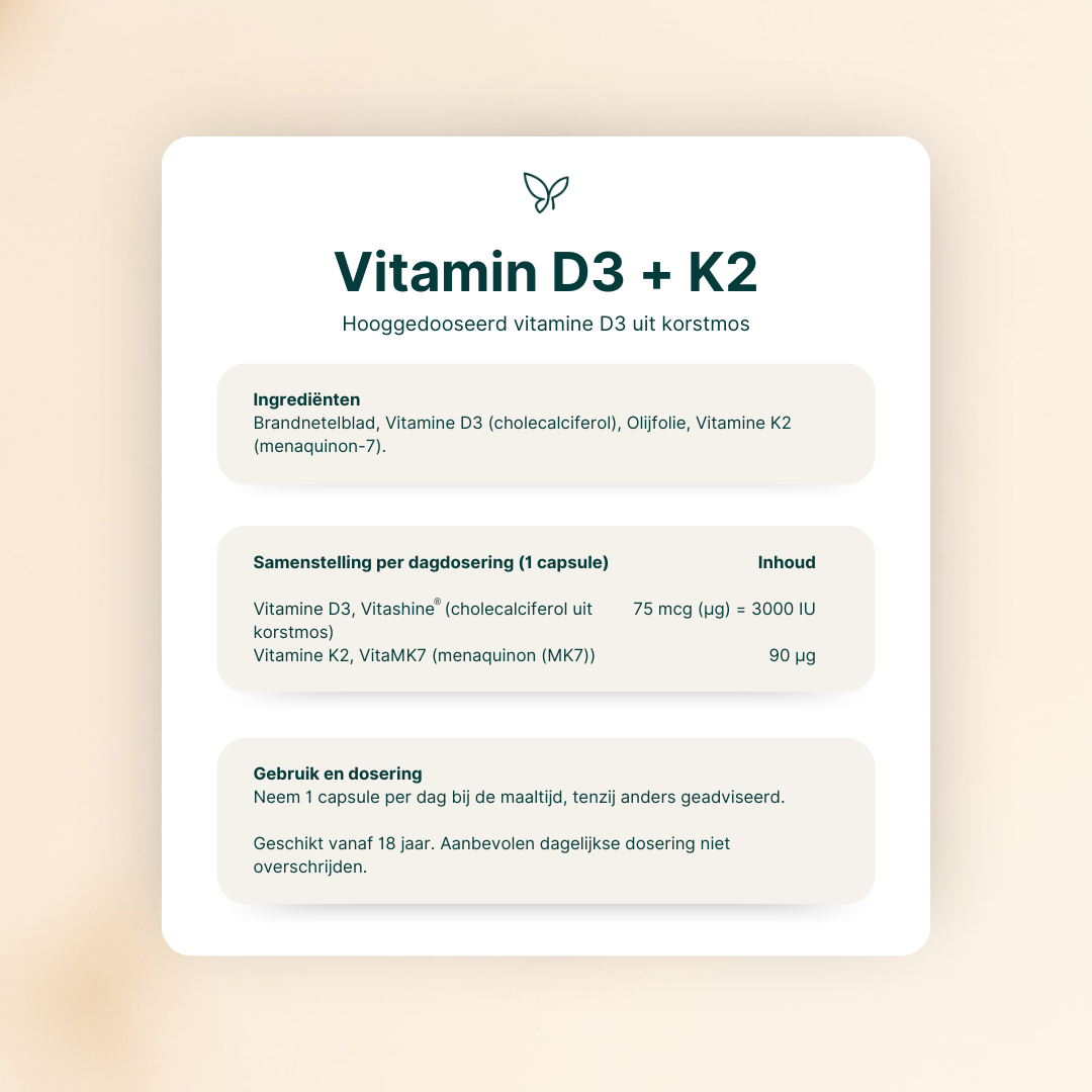 Vitamin D3 + K2